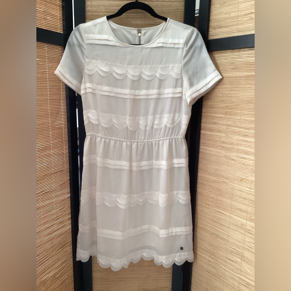 Tommy Girl Mini dress ivory scalloped Sz S